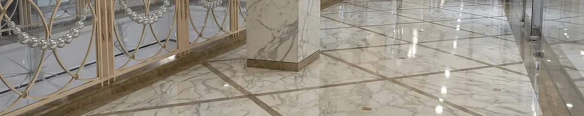Beautiful marble floor professionally installed in Little Rock, AR